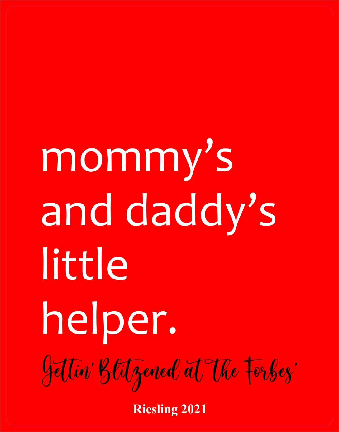 Mommy & Daddy's Little Helper Wine Labels Mommy & Daddy's Little Helper Wine Labels